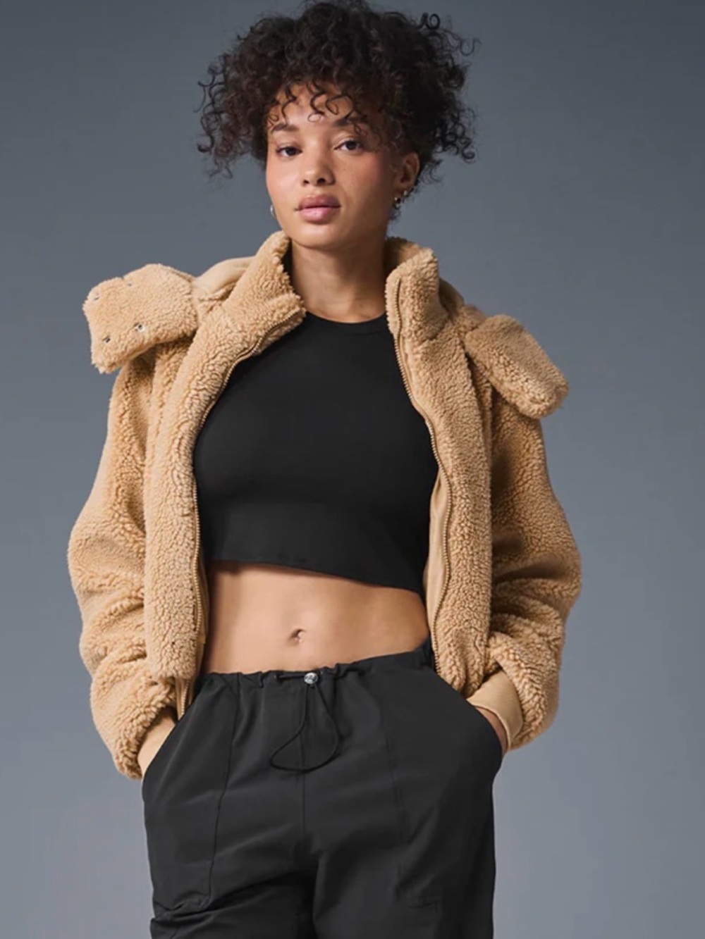 ALO Yoga Tan Sherpa Jacket